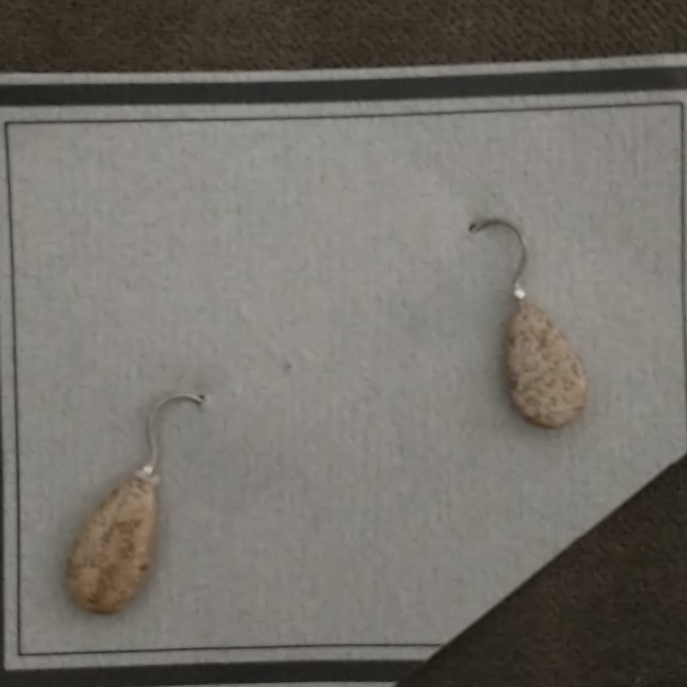Beautiful tan stone earrings
